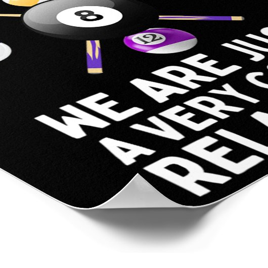 Cooler Pool Art für Damen Boys Billiard 8 Ball P Poster (Ecke)