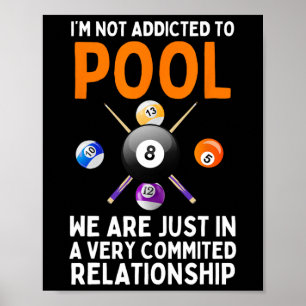 Cooler Pool Art für Damen Boys Billiard 8 Ball P Poster