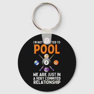 Cooler Pool Art für Damen Boys Billiard 8 Ball P Schlüsselanhänger