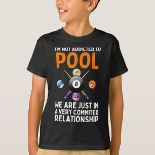 Cooler Pool Art für Damen Boys Billiard 8 Ball P T-Shirt