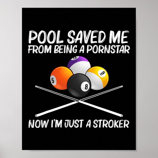 Cooler Pool Billard für Männer Frauen 8 Ball Pool Poster (Vorne)