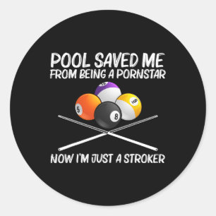 Cooler Pool Billard für Männer Frauen 8 Ball Pool Runder Aufkleber