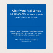 Cooler Pool-Service Visitenkarten (Innenseite Aufgefaltet)