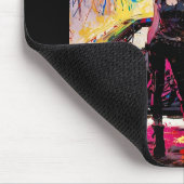 Cooler Pop Art animiert Rennfahrerin editierbar Mousepad (Ecke)
