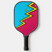 Cooler Pop Art Blitze Pickleball Paddel Schläger (Vorderseite)