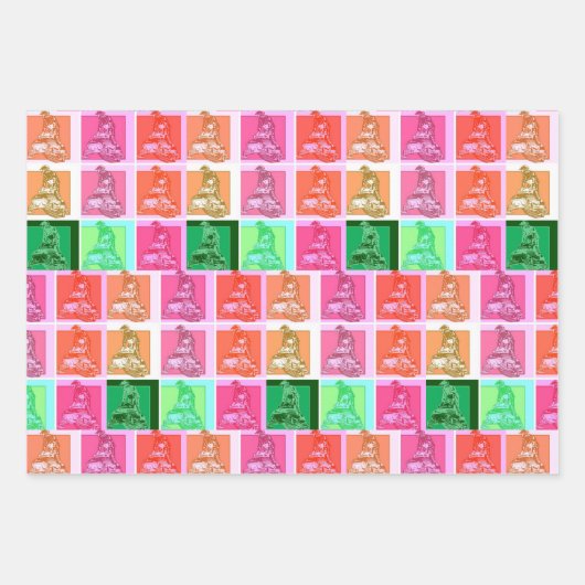 Cooler Pop Art Snowmobil Geschenkpapier Set (Vorderseite 3)