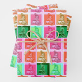 Cooler Pop Art Snowmobil Geschenkpapier Set (Beispiel)