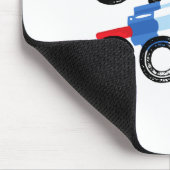 Cooler Pop Rocket Bleibe Rot Weiß und Blau Popsike Mousepad (Ecke)