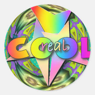 COOLER POP RUNDER AUFKLEBER