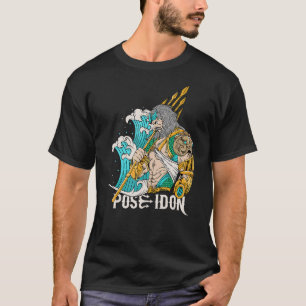 Cooler Poseidon-Gott des Meeres im antiken Griechi T-Shirt