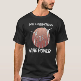 Cooler Power für Damen und Herren Windkraftanlagen T-Shirt