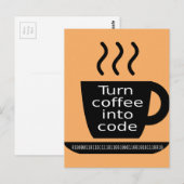 Cooler Programmierer Geek-Kaffeekonsument Postkarte (Vorne/Hinten)
