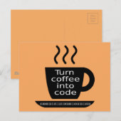 Cooler Programmierer Geek-Kaffeekonsument Postkarte (Vorne/Hinten)