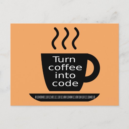 Cooler Programmierer Geek-Kaffeekonsument Postkarte (Vorderseite)