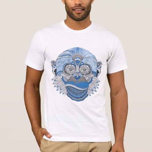 Cooler psychedelischer Affe T-Shirt (Vorderseite)