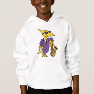 Cooler Pterodactyl-Jazz-Saxophonmusiker-Anzug-Wage Hoodie