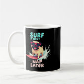 Cooler Pug-Surferhund  Kaffeetasse (Links)