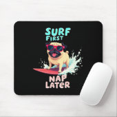 Cooler Pug-Surferhund Mousepad (Mit Mouse)