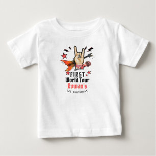 Cooler Punk-Rockstar zum ersten Geburtstag Baby T-shirt