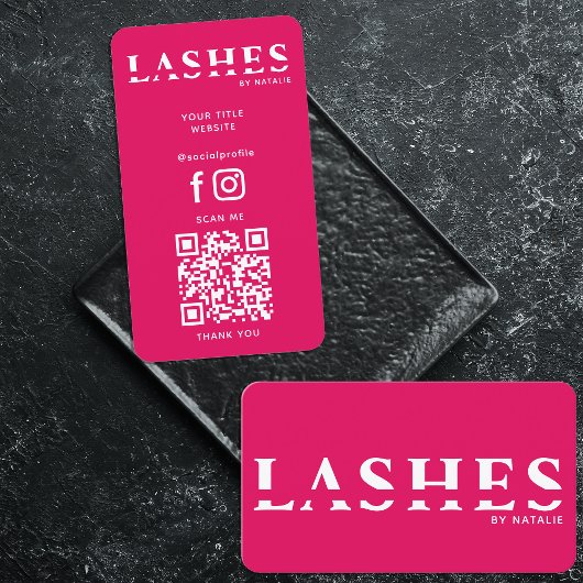 Cooler QR-Code des benutzerdefinierten Lash Extens Visitenkarte