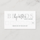 Cooler QR-Code Haarstylist Kosmetologie Beruflich Treuekarte (Rückseite)