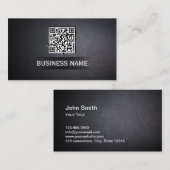 Cooler QR-Code mit dunkler Visitenkarte (Vorne/Hinten)