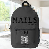 Cooler QR Code Nail Salon Künstler Techniker Custo Bedruckter Rucksack