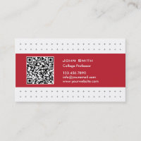 Cooler QR-Code Red Label Professor Business Card