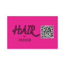 Cooler QR-Code Rosa Hair Stylist Business Card