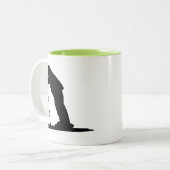 Cooler Querland-Schnee-Ski Zweifarbige Tasse (Vorderseite Links)