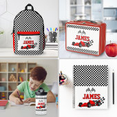 Cooler Race Car Boy Individuelle Name Personalisie Bedruckter Rucksack