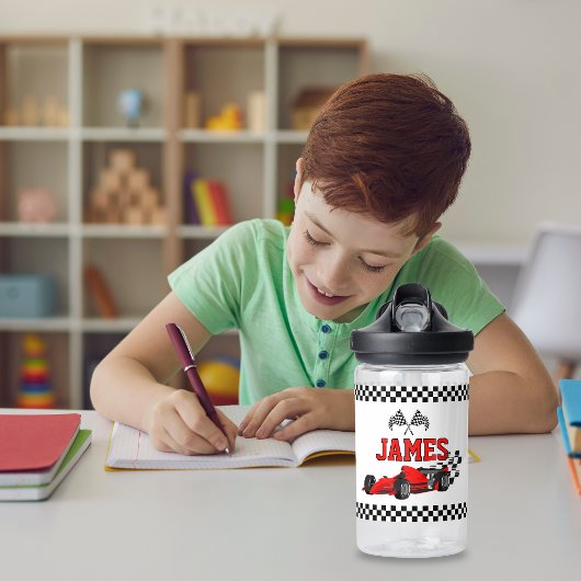 Cooler Race Car Boy Individuelle Name Personalisie Trinkflasche
