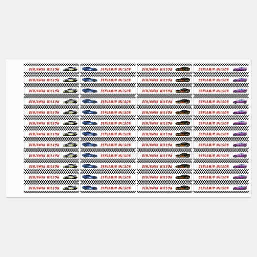 Cooler Race Care Individuelle Name Markierung Wate Etiketten (Blatt)