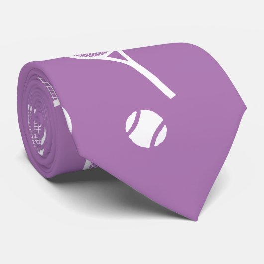 Cooler Racquets-Muster-Lavendel Krawatte (Gerollt)