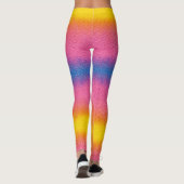 Cooler Rainbow Gradient Handgeschriebener Name Far Leggings (Rückseite)