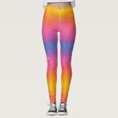 Cooler Rainbow Gradient Handgeschriebener Name Far Leggings (Vorderseite)