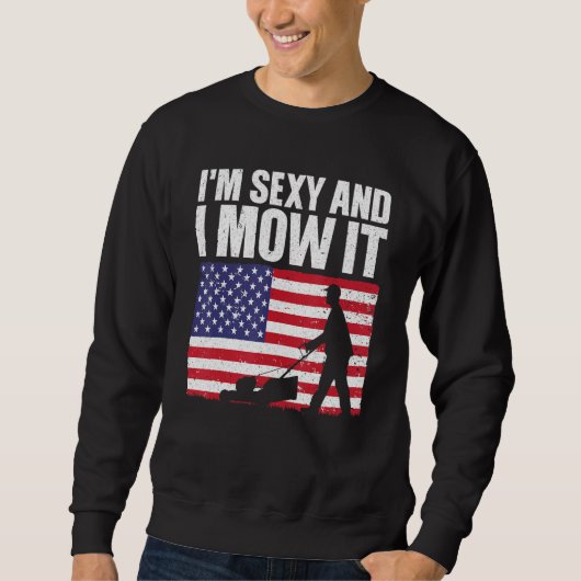 Cooler Rasenmäher für Männer Landschaftsmäher 4 t Sweatshirt (Vorderseite)