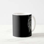 Cooler realistischer Löwe Roaring Roar Design King Kaffeetasse (VorderseiteRechts)
