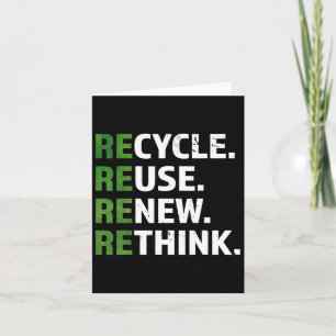 Cooler Recycle Wiederverwendung Neudenken Zitat zu Karte