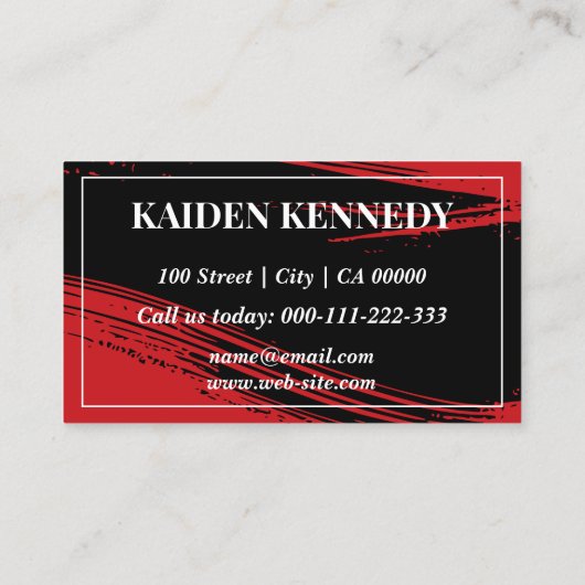 Cooler Red Car Service Detaillierte Fotovorlage Visitenkarte (Rückseite)