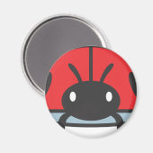 Cooler Red Ladybug Cartoon Magnet (Vorderseite/Rückseite)