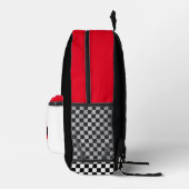 Cooler Red Racing Car Boy Bedruckter Rucksack (Rechts)