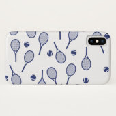 Cooler Red Retro Racquets Pattern Tennisspieler Case-Mate iPhone Hülle (Rückseite (Horizontal))