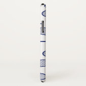 Cooler Red Retro Racquets Pattern Tennisspieler Case-Mate iPhone Hülle (Hinten/Rechts)