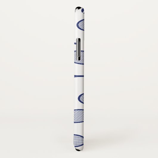 Cooler Red Retro Racquets Pattern Tennisspieler Case-Mate iPhone Hülle (Hinten/Rechts)