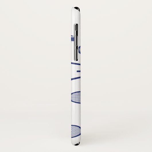 Cooler Red Retro Racquets Pattern Tennisspieler Case-Mate iPhone Hülle (Hinten/Links)