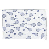 Cooler Red Retro Racquets Pattern Tennisspieler Kissenbezug (Vorderseite-Links)