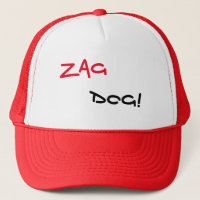 Cooler Red Zag Dog Hat