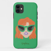 Cooler Redhead mit Glassgrün-Individuelle Name Case-Mate iPhone Hülle (Rückseite)