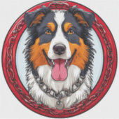 Cooler reinrassiger Hund Aufkleber (Vorderseite)